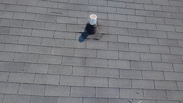 Failed flashing or pipe boots: roof inspection photo by Vest Construction