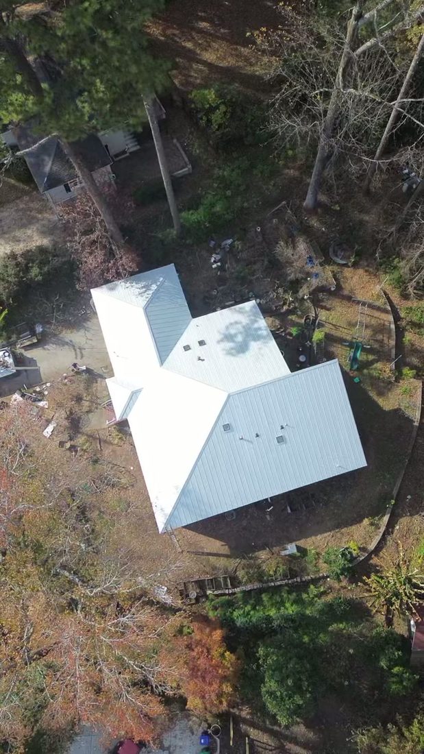 Video tour of a standing seam metal roof installed by Vest Construction