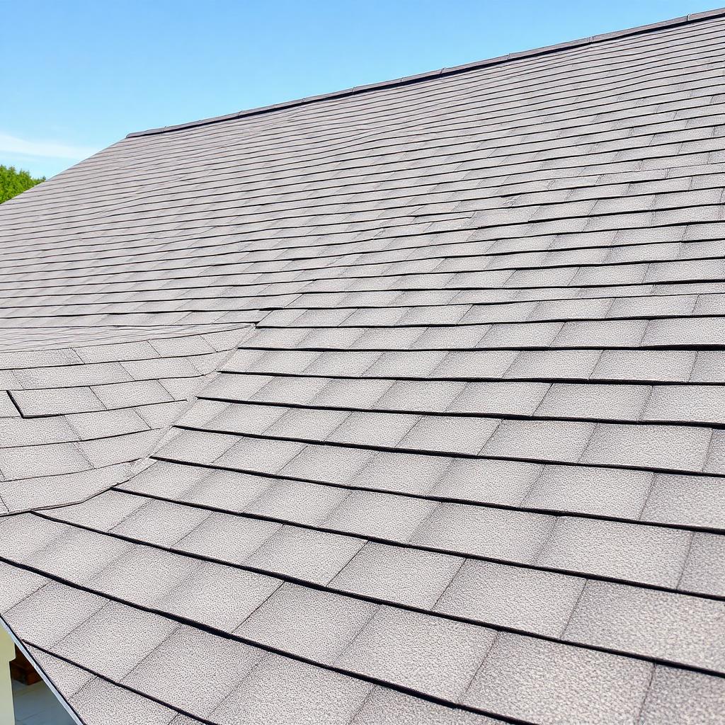 Architectural asphalt shingle roof with dimensional layered texture