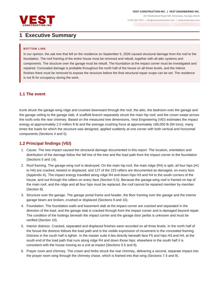 Anonymized engineering executive summary